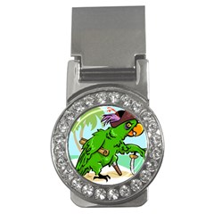 Parrot Hat Cartoon Captain Money Clips (cz)  by Sarkoni