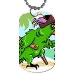 Parrot Hat Cartoon Captain Dog Tag (One Side) Front