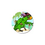 Parrot Hat Cartoon Captain Golf Ball Marker Front