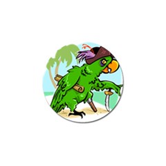 Parrot Hat Cartoon Captain Golf Ball Marker (10 Pack) by Sarkoni