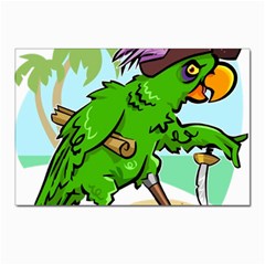 Parrot Hat Cartoon Captain Postcard 4 x 6  (pkg Of 10) by Sarkoni