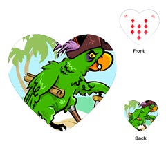 Parrot Hat Cartoon Captain Playing Cards Single Design (heart) by Sarkoni