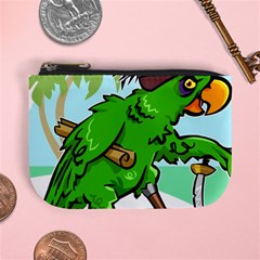 Parrot Hat Cartoon Captain Mini Coin Purse by Sarkoni