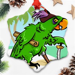 Parrot Hat Cartoon Captain Ornament (snowflake) by Sarkoni