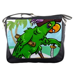 Parrot Hat Cartoon Captain Messenger Bag by Sarkoni