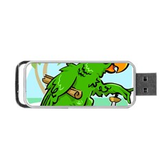 Parrot Hat Cartoon Captain Portable Usb Flash (one Side) by Sarkoni