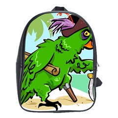 Parrot Hat Cartoon Captain School Bag (xl) by Sarkoni