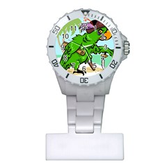 Parrot Hat Cartoon Captain Plastic Nurses Watch by Sarkoni