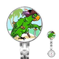 Parrot Hat Cartoon Captain Stainless Steel Nurses Watch by Sarkoni