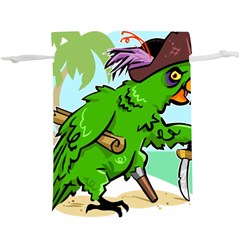 Parrot Hat Cartoon Captain Lightweight Drawstring Pouch (xl) by Sarkoni