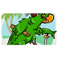 Parrot Hat Cartoon Captain Banner And Sign 7  X 4  by Sarkoni