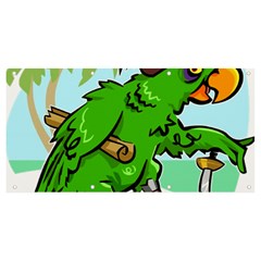 Parrot Hat Cartoon Captain Banner And Sign 8  X 4  by Sarkoni