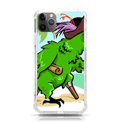 Parrot Hat Cartoon Captain Iphone 11 Pro Max 6 5 Inch Tpu Uv Print Case by Sarkoni