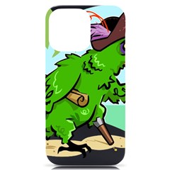 Parrot Hat Cartoon Captain Iphone 14 Pro Max Black Uv Print Case by Sarkoni