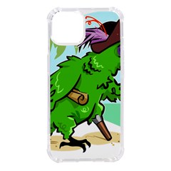 Parrot Hat Cartoon Captain Iphone 14 Tpu Uv Print Case by Sarkoni