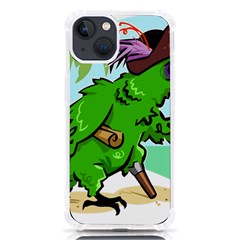 Parrot Hat Cartoon Captain Iphone 13 Tpu Uv Print Case by Sarkoni