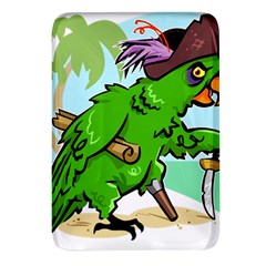 Parrot Hat Cartoon Captain Rectangular Glass Fridge Magnet (4 Pack) by Sarkoni