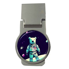 Bear Astronaut Futuristic Money Clips (round)  by Bedest