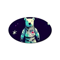 Bear Astronaut Futuristic Sticker Oval (100 Pack) by Bedest