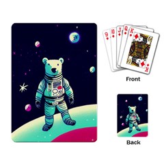 Bear Astronaut Futuristic Playing Cards Single Design (rectangle) by Bedest