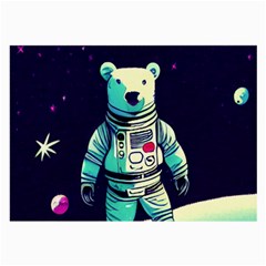 Bear Astronaut Futuristic Large Glasses Cloth by Bedest