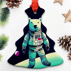 Bear Astronaut Futuristic Christmas Tree Ornament (two Sides) by Bedest