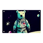 Bear Astronaut Futuristic Banner and Sign 5  x 3  Front