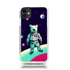 Bear Astronaut Futuristic Iphone 11 Tpu Uv Print Case by Bedest