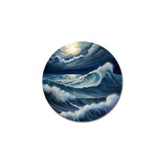 Waves Storm Sea Golf Ball Marker (4 Pack) by Bedest