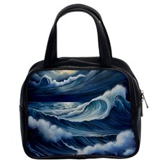 Waves Storm Sea Classic Handbag (two Sides) by Bedest