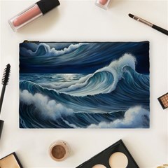 Waves Storm Sea Cosmetic Bag (large) by Bedest