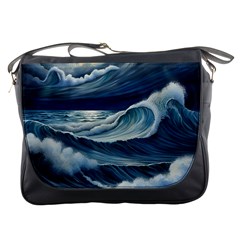 Waves Storm Sea Messenger Bag