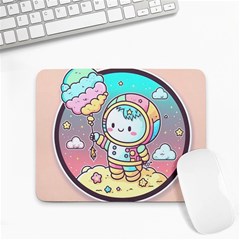 Boy Astronaut Cotton Candy Small Mousepad by Bedest