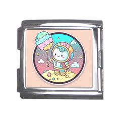 Boy Astronaut Cotton Candy Mega Link Italian Charm (18mm) by Bedest