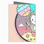 Boy Astronaut Cotton Candy Greeting Card Right