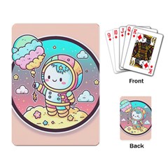 Boy Astronaut Cotton Candy Playing Cards Single Design (rectangle) by Bedest