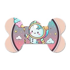 Boy Astronaut Cotton Candy Dog Tag Bone (one Side) by Bedest