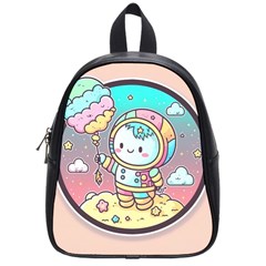 Boy Astronaut Cotton Candy School Bag (small) by Bedest