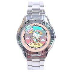 Boy Astronaut Cotton Candy Stainless Steel Analogue Watch by Bedest