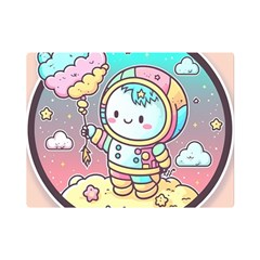 Boy Astronaut Cotton Candy Premium Plush Fleece Blanket (mini) by Bedest