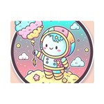 Boy Astronaut Cotton Candy Premium Plush Fleece Blanket (Mini) 35 x27  Blanket Front