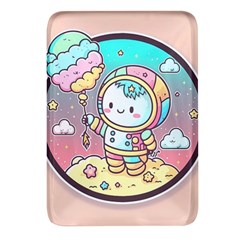 Boy Astronaut Cotton Candy Rectangular Glass Fridge Magnet (4 Pack) by Bedest