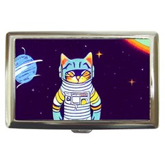 Cat Astronaut Space Retro Universe Cigarette Money Case by Bedest