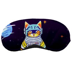 Cat Astronaut Space Retro Universe Sleep Mask by Bedest