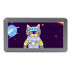 Cat Astronaut Space Retro Universe Memory Card Reader (mini) by Bedest