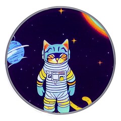 Cat Astronaut Space Retro Universe Wireless Fast Charger(white)