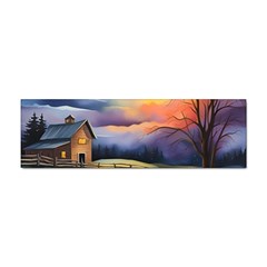 Rural Farm Fence Pathway Sunset Sticker Bumper (10 pack)