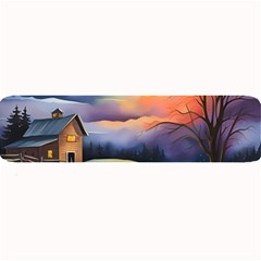 Rural Farm Fence Pathway Sunset Large Bar Mat