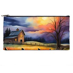 Rural Farm Fence Pathway Sunset Pencil Case