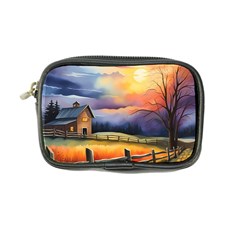 Rural Farm Fence Pathway Sunset Coin Purse